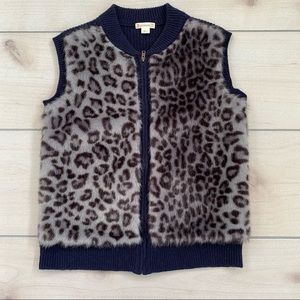 Girls Crewcuts faux fur vest 12